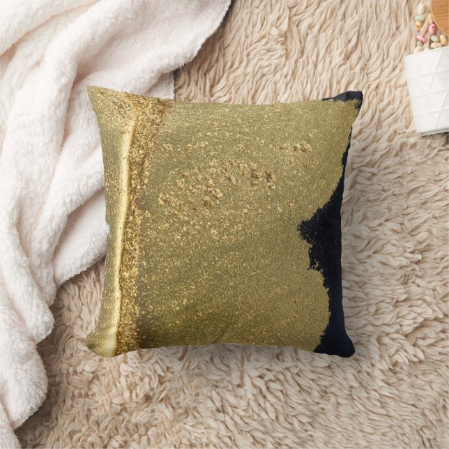 Almofada abstrato de sombreado brilhante Dourado (Cobertor)