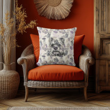 Abstrato de Travesseiro Portrait Terrier Yorkshire