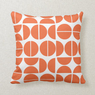 Almofada Abstrato do círculo laranja moderno do século m