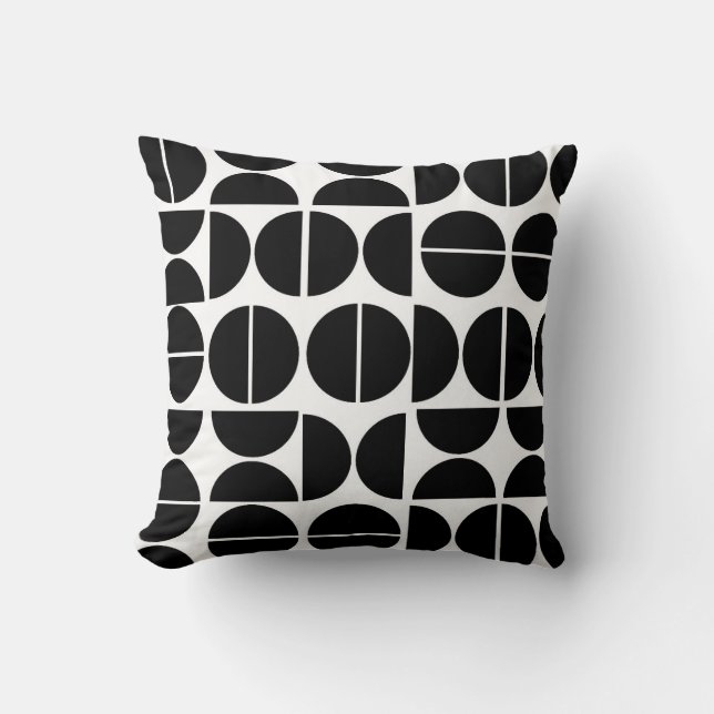 Almofada Abstrato do círculo moderno do século médio (Frente)