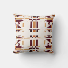 Almofada Abstrato do mosaico sudoeste Dourado castanho esbr