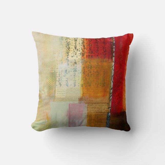 Almofada Abstrato Elegante Mestiço de pintura Colorida (Frente)