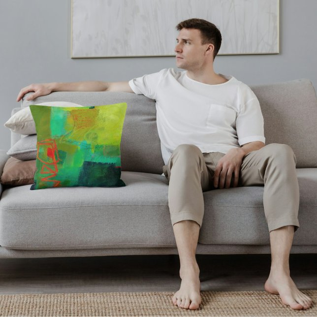 Almofada Abstrato Elegante Mestiço de pintura Colorida (Criador carregado)