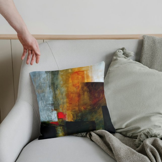 Almofada Abstrato Elegante Mestiço de pintura Colorida (Criador carregado)
