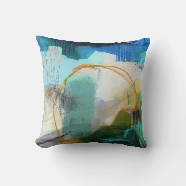 Almofada Abstrato Elegante Mestiço de pintura Colorida (Frente)