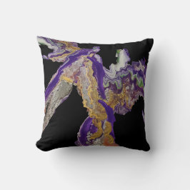 Almofada Abstrato em roxo - Design acrílico fluido em um