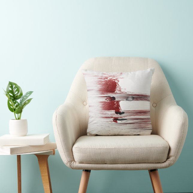 Almofada Abstrato em vermelho (Cadeira)