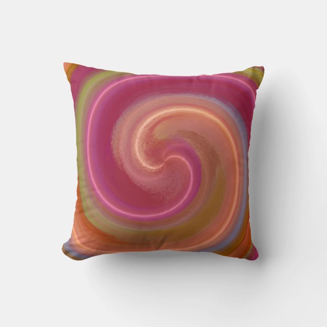 Almofada Abstrato espiral colorida Art 2° (Frente)