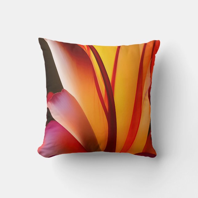 ALMOFADA ABSTRATO FLORAL VERMELHO (Frente)