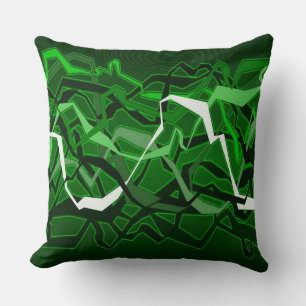 Almofada Abstrato Funky Waves Green