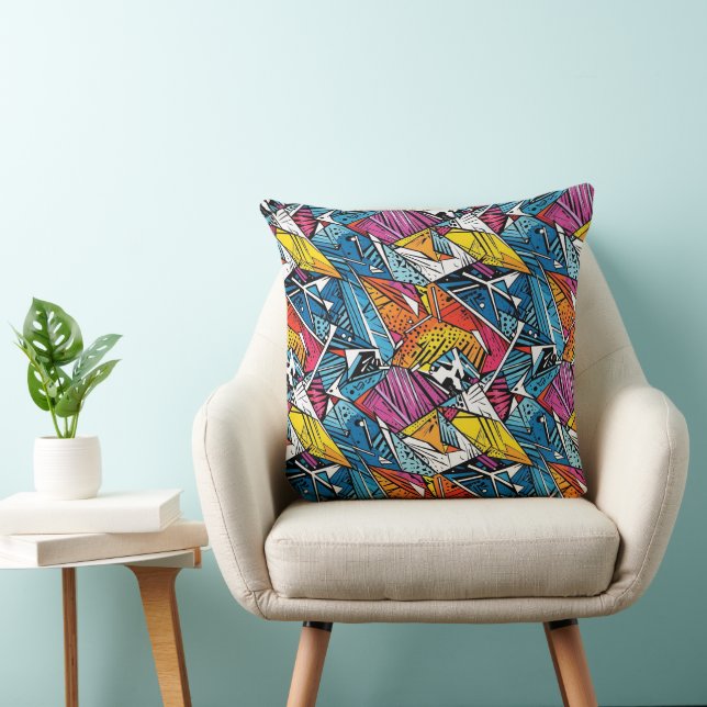 Almofada Abstrato geométrico 21 - Travesseiro decorativo (Cadeira)