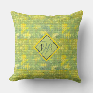Almofada Abstrato Geométrico Cheerical Amarelo e Verde