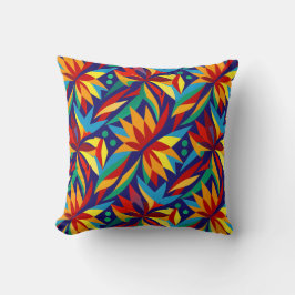 Almofada Abstrato Geométrico Tropical Multicolorido Vibrant