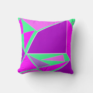 Almofada Abstrato gráfico - design verde roxo