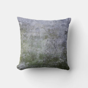 Almofada Abstrato Grunge Moss Cobertas por Muro de Concreto