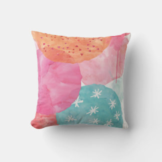 Almofada Abstrato Kids Travesseiro rosa, azul, laranja
