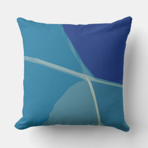 Almofada Abstrato Lake Water Patterne Blue