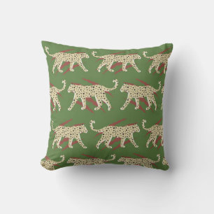 Almofada Abstrato Leopardo-Leopardo-Desenho-Mão com Sk Anim