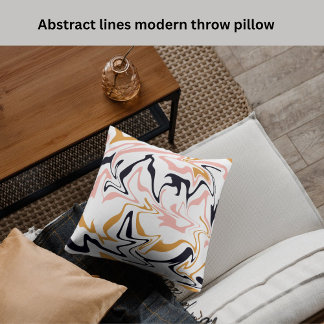 Almofada Abstrato linha travesseiro decorativo moderno