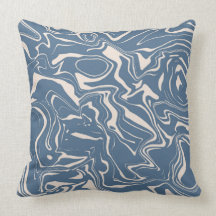 Abstrato Marble Swirl Padrão Marinho Azul Creme