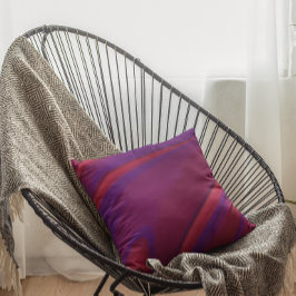 Almofada Abstrato Minimalista Roxo Vermelho Moderno