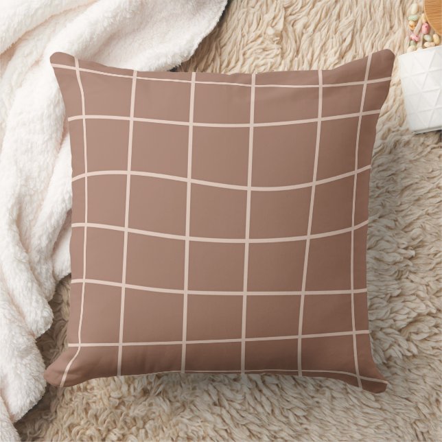 Almofada Abstrato Mocha Mousse Linha de Portas Desenhada à  (Cobertor)