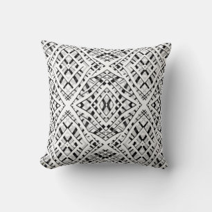 Almofada Abstrato moderna de ornamentação branca, sem cos