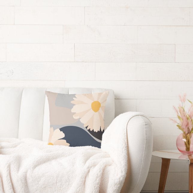 Almofada Abstrato Moderno Floral (Sofá)