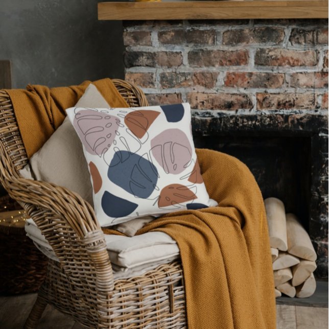 Almofada Abstrato Monstera (Criador carregado)