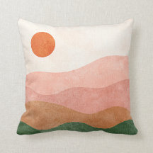 Abstrato Mountain Landscape Moderno Boho Sun