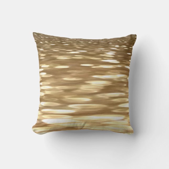 Almofada Abstrato nº 3: Shimmer Dourado (Frente)