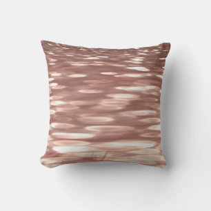 Almofada Abstrato nº 3: Shimmer Dourado Rosa de cobre
