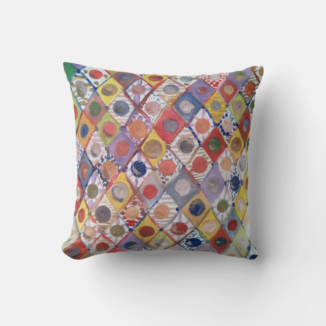 Almofada Abstrato nº 4 brinca como crianças Pintura (Frente)