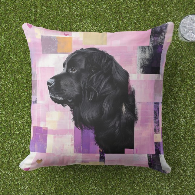 Almofada Abstrato Newfie (Grama)