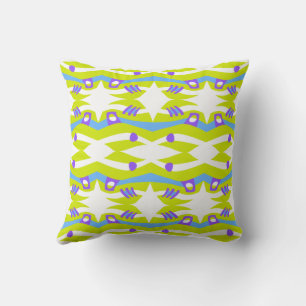 Almofada Abstrato Noah's Ark Green Purple Blue