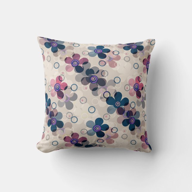 Almofada Abstrato para crianças flores bonitinhas de desenh (Frente)