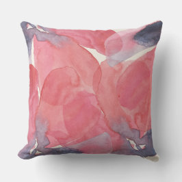 Almofada Abstrato Poppy Chic Watercolor Em Blush