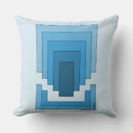 Almofada Abstrato retangular em azul