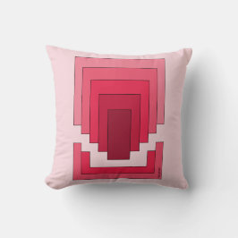 Almofada Abstrato retângulo em vermelho