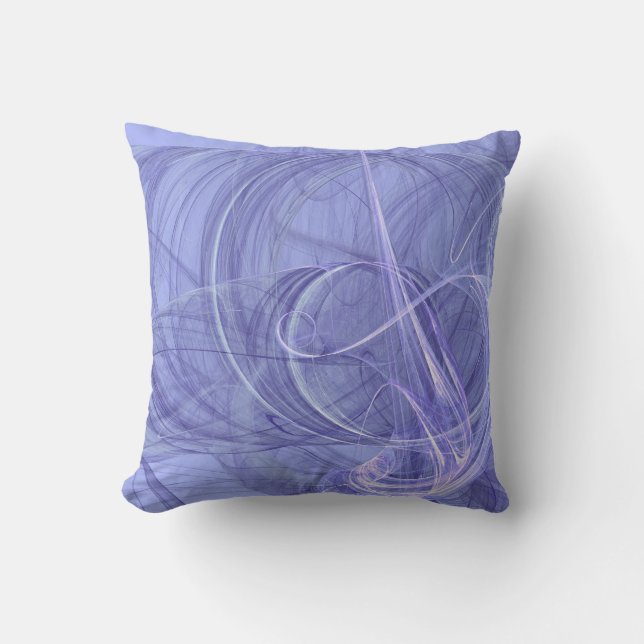 Almofada Abstrato reversível Texturizado, Travesseiro azul  (Frente)