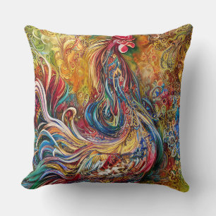 Almofada Abstrato Rooster - Um Ode ao Distribuidor do Roost