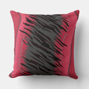 Almofada Abstrato rosa, preto e Cinza