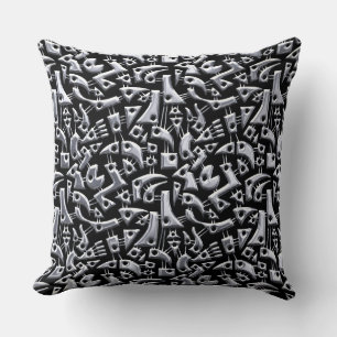 Almofada Abstrato Shapes 180318 - Shiny Silver