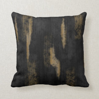 Almofada Abstrato Soft Hues Profundas Carvões e Dourado