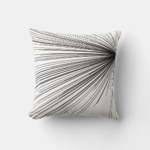 Almofada Abstrato Starburst Design Preto e branco