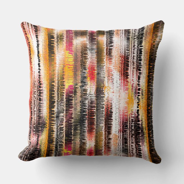 Almofada Abstrato striped de papel fatiado em fatias (Frente)