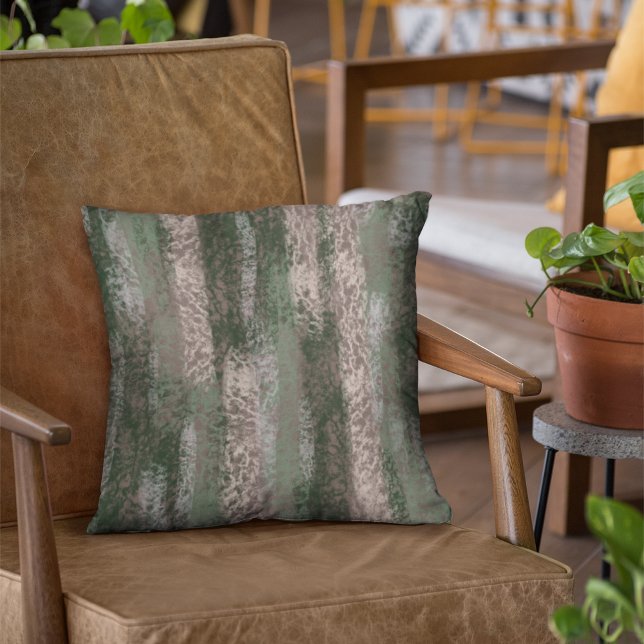Almofada Abstrato Suave Cinza de matizes bege verde (Criador carregado)