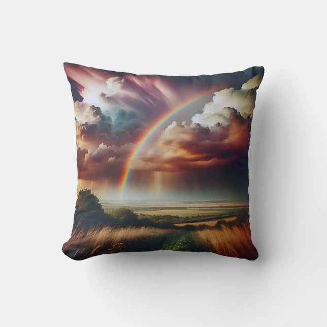 Almofada Abstrato Travesseiro arco-íris 🌈 ✨ (Frente)