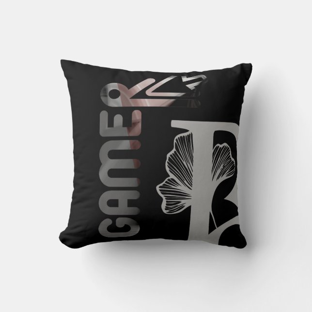 Almofada Abstrato Travesseiro interior  Pó preto (Frente)