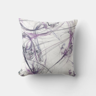 Almofada Abstrato, Travesseiro roxo e branco frontal